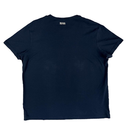 Hugo Boss Regular Fit Men Navy Blue Short Sleeve Crewneck Shirt Size XL - Picture 6 of 7